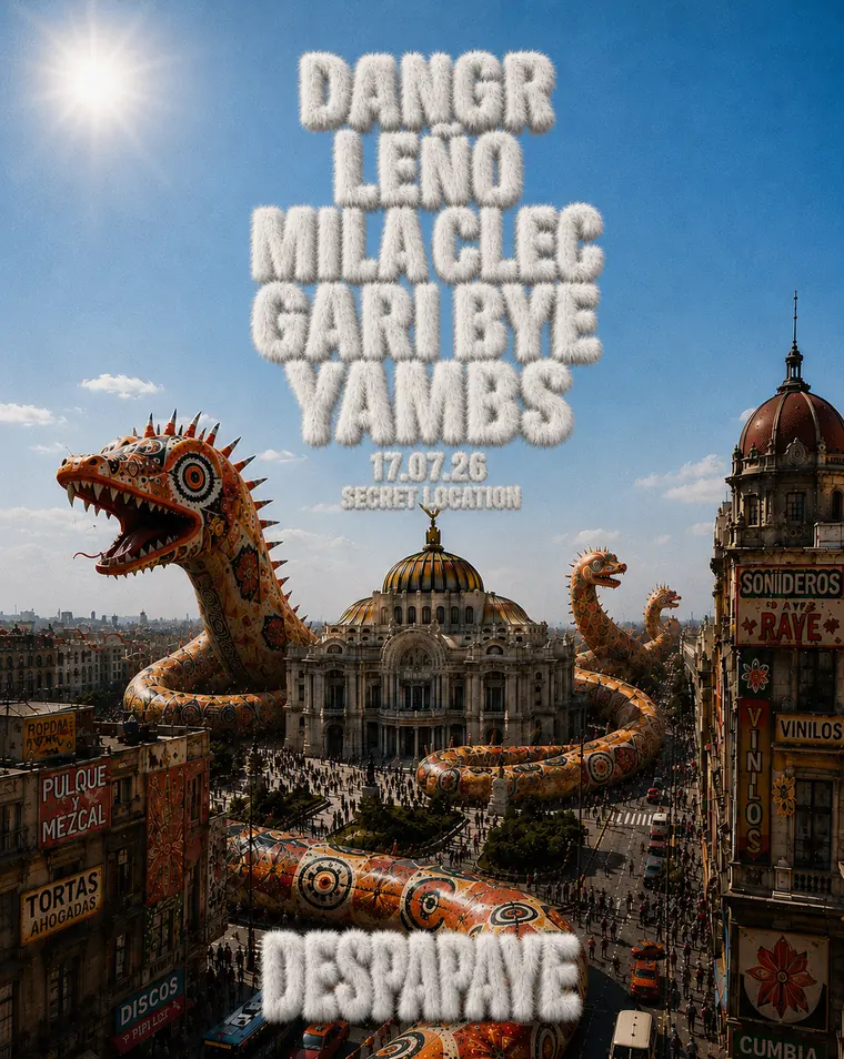 Flyer Despapaye — Leño, DANGR, Mila Clec